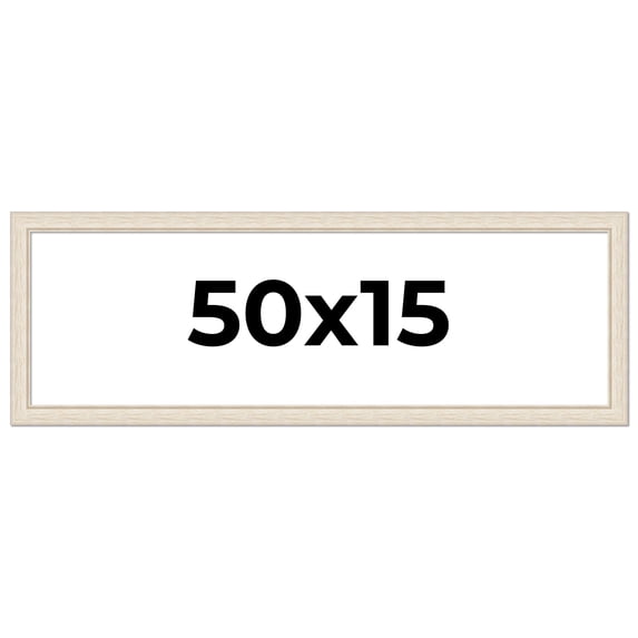 50x15 Frame White Real Wood Picture Frame Width 1.75 inches | Interior Frame Depth 0.5 inches |