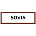 thumbnail image 1 of 50x15 Walnut Brown Veneer Real Wood Picture Frame Width 1.75 inches | Interior Frame Depth 0.5, 1 of 8