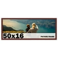 thumbnail image 1 of 50x16 Frame Brown Mahogany Picture Frame - Solid Wood Frame Kit Includes UV Acrylic Plexiglass,, 1 of 8