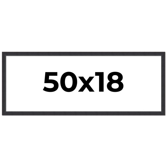 50x18 Frame Black Real Wood Picture Frame Width 1.25 Inches | Interior Frame Depth 0.5 Inches |
