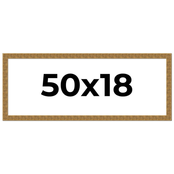 50x18 Frame Black and Gold Distressed Solid Wood Sonoma Picture Frame | 1.625 Inch Moulding Width |