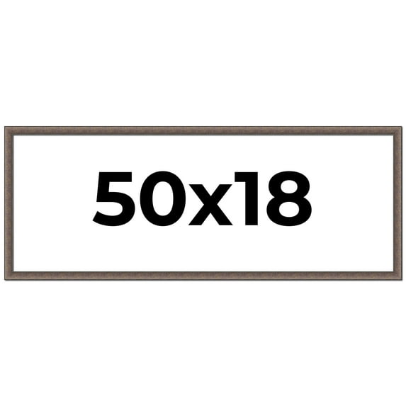 50x18 Frame Silver Real Wood Picture Frame Width 1.25 Inches | Interior Frame Depth 0.5 Inches |