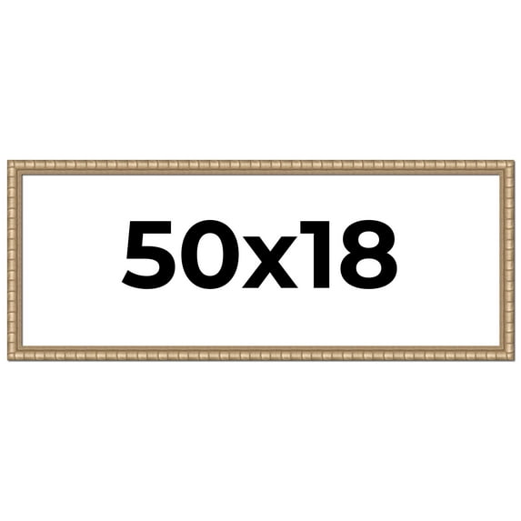 50x18 Frame Silver Real Wood Picture Frame Width 1.5 inches | Interior Frame Depth 0.5 inches |