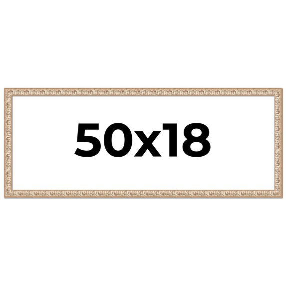 50x18 Frame White Real Wood Picture Frame Width 1.5 inches | Interior Frame Depth 0.5 inches |