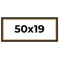 thumbnail image 1 of 50x19 Frame Gold Real Wood Picture Frame Width 2.25 Inches | Interior Frame Depth 0.5 Inches |, 1 of 8