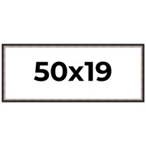 50x19 Frame Silver Real Wood Picture Frame Width 1.25 Inches | Interior Frame Depth 0.75 Inches |