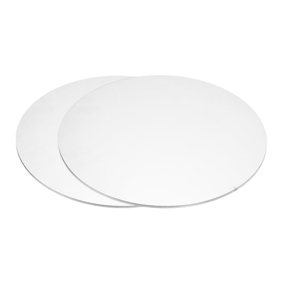 50x2.5mm Stainless Steel Disc, Metal Circle Stamping Blank Tags Round Circle Plate, Silver 2 Pcs