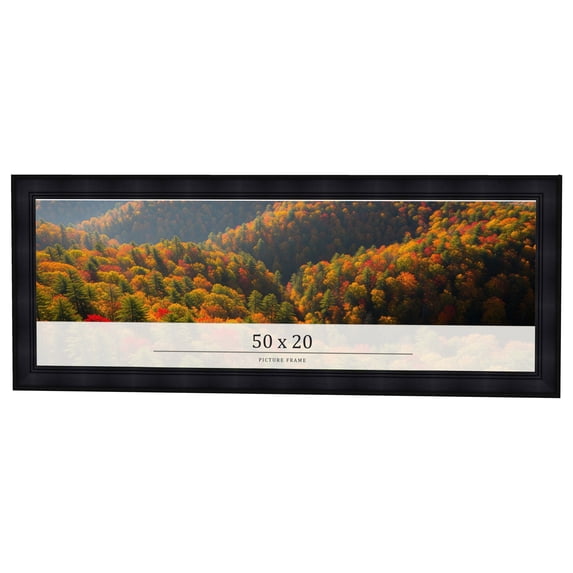 50x20 Frame Black Passaggi Solid Wood Picture Frame Width 1.5 Inches | Interior Depth 0.5 Inches |