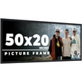 thumbnail image 1 of 50x20 Frame Black Solid Wood Picture Frame | 0.75 Inch Moulding Width | Includes UV Acrylic, 1 of 6