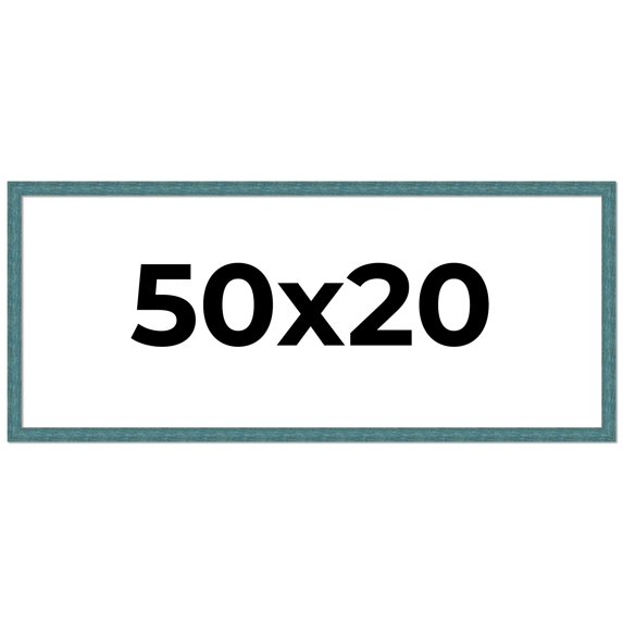 50x20 Frame Blue Rustic Barnwood Solid Wood Picture Frame Width 1.25 Inches | Interior Depth 0.5
