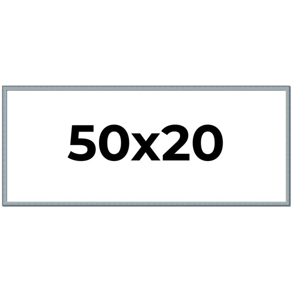 50x20 Frame Blue Scuffed Farm Board Solid Wood Picture Frame Width 0.75 Inches | Interior Depth 0.5
