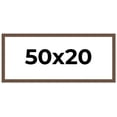 thumbnail image 1 of 50x20 Frame Brown Farmhouse Solid Wood Picture Frame Width 1.5 Inches | Interior Frame Depth 0.5, 1 of 8