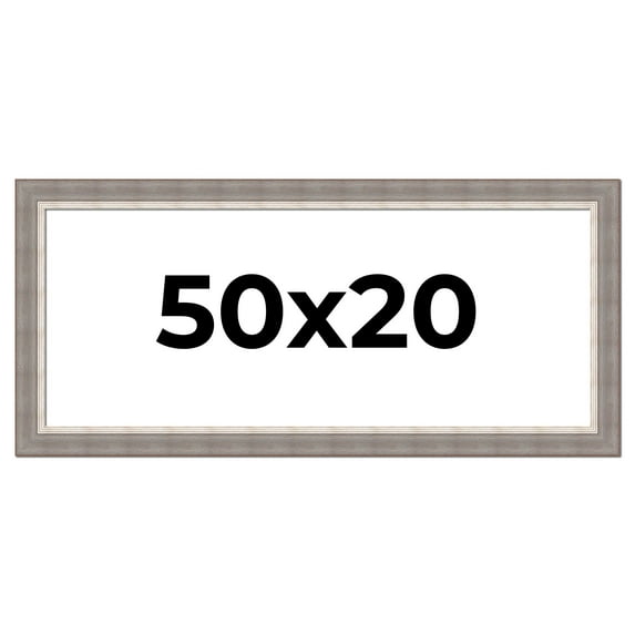 50x20 Frame Grey Real Wood Picture Frame Width 2.75 Inches | Interior Frame Depth 0.5 Inches |