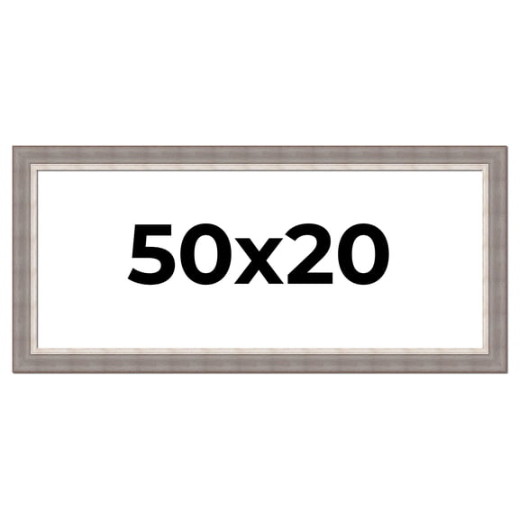 50x20 Frame Grey Real Wood Picture Frame Width 2.75 Inches | Interior Frame Depth 0.5 Inches |