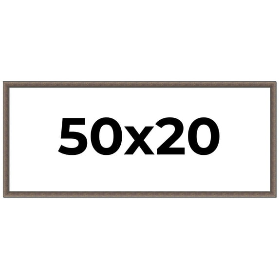 50x20 Frame Silver Real Wood Picture Frame Width 1.25 Inches | Interior Frame Depth 0.5 Inches |