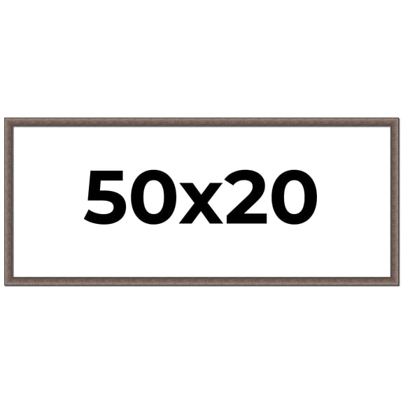 50x20 Frame Silver Real Wood Picture Frame Width 1.25 Inches | Interior Frame Depth 0.5 Inches |