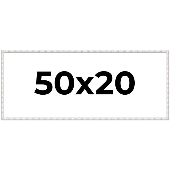 50x20 Frame White Real Wood Picture Frame Width 0.75 inches | Interior Frame Depth 0.5 inches |