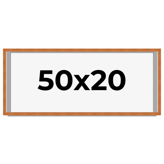 50x20 Shadow Box Frame Brown | 0.875 Inches Deep Real Wood Contemporary Shadowbox Display Frame |