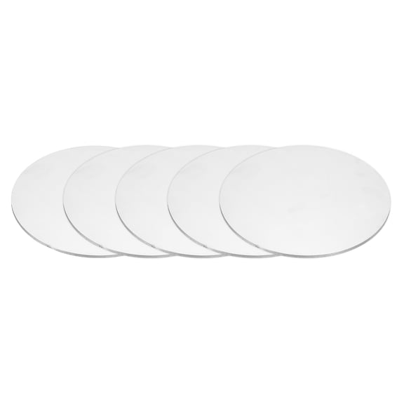 50x3mm Stainless Steel Disc, Metal Circle Stamping Blank Tags Round Circle Plate, Silver 5 Pcs