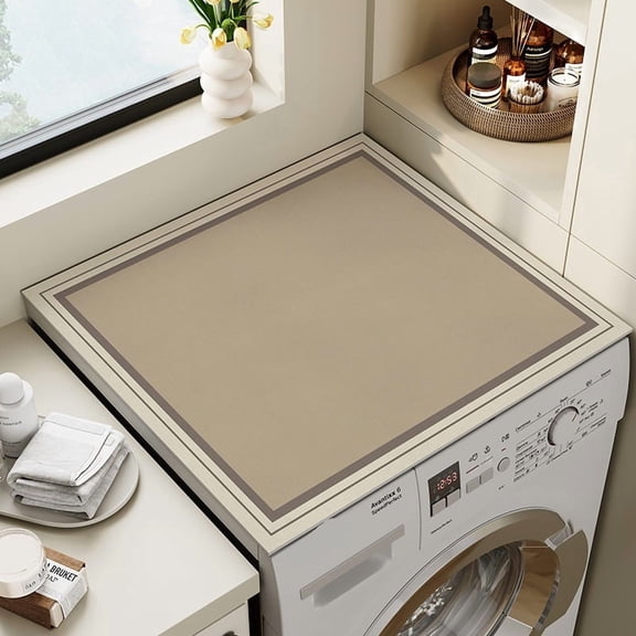 50x50cm Waterproof Leather Mat for Bedside Tables, Anti-Slip Surface Protector Compatible with Washing Machines, Dryers, and Balcony Tables