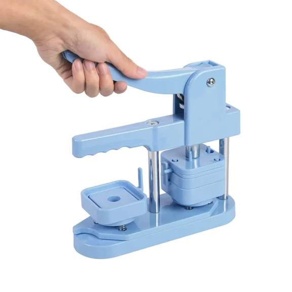 50x50mm Square Button Maker Machine with 100Pcs Materials DIY Manual Press Badge Punch ,Easy to Use