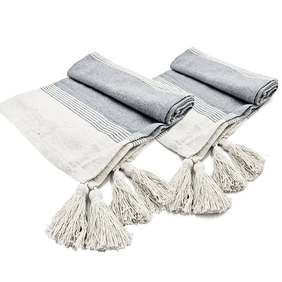 50x60" Conrad Grey Throw Blanket, 2 Pack