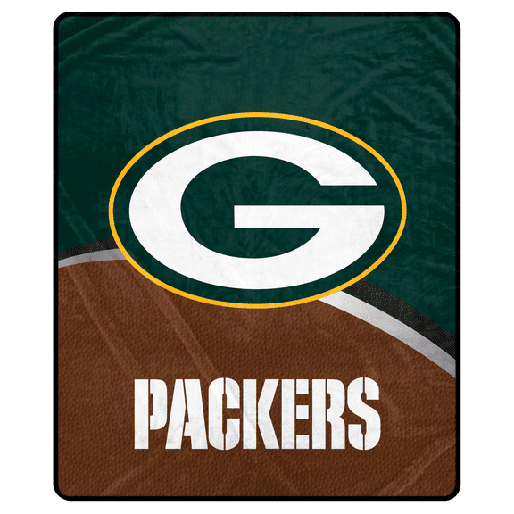 NFL Green Bay Packers 50x60 Inch Classic Fleece Blanket with Gameball Print