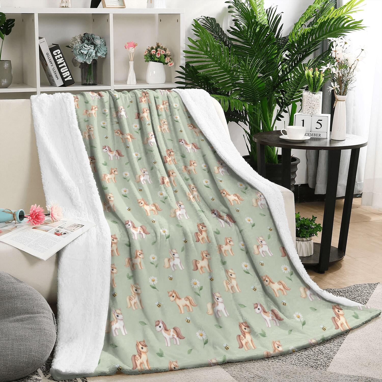50x60 Inch Flannel Fleece Blanket for Men, Women & Kids, Soft ...