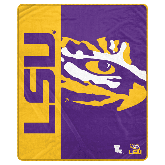 NCAA Louisiana State Tigers 50x60 Inch Ultra Soft Tailgate Throw