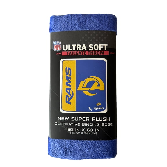 NFL Los Angeles Rams Endzone 50x60 Ultra Soft Tailgate Throw