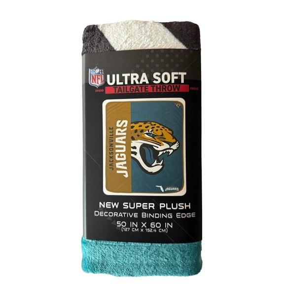 NFL Jacksonville Jaguars Endzone 50x60 Ultra Soft Tailgate Throw