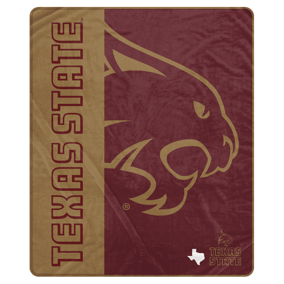 NCAA Texas State Bobcats 50x60 Inch Ultra Soft Tailgate Throw