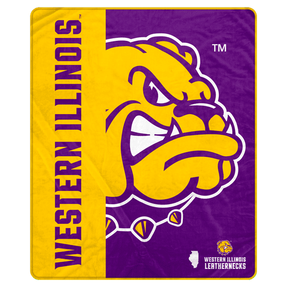 NCAA Western Illinois Leathernecks 50x60 Inch Ultra Soft Tailgate Throw