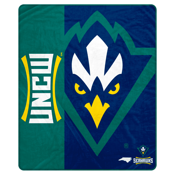 NCAA UNC Wilmington Seahawks 50x60 Inch Ultra Soft Tailgate Throw