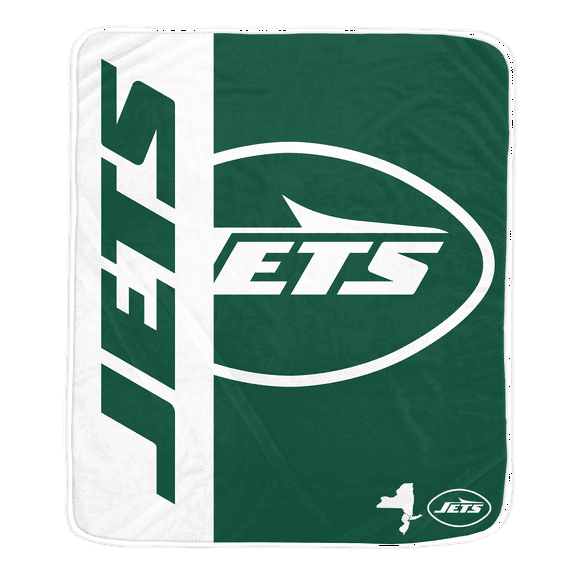 NFL New York Jets 50x60 Inch Ultra Soft Tailgate Throw