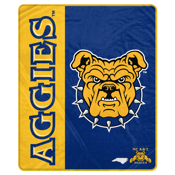 NCAA North Carolina A&T Aggies 50x60 Inch Ultra Soft Tailgate Throw
