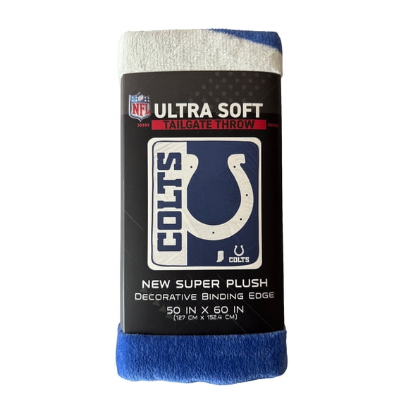 NFL Indianapolis Colts Endzone 50x60 Ultra Soft Tailgate Throw