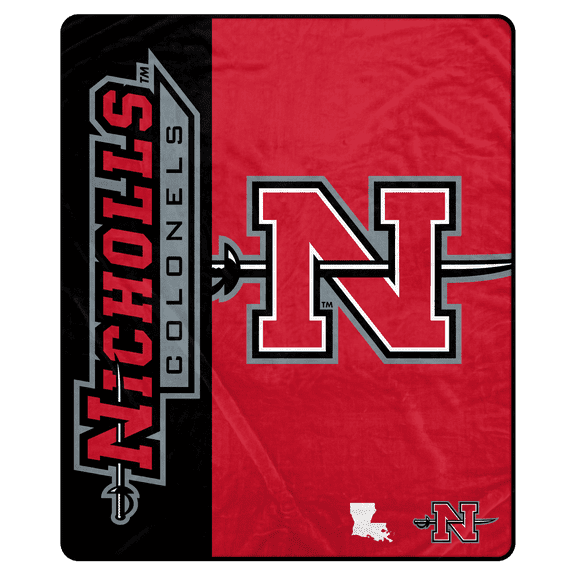 NCAA Nicholls State Colonels 50x60 Inch Ultra Soft Tailgate Throw