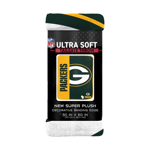 NFL Green Bay Packers Endzone 50x60 Ultra Soft Tailgate Throw