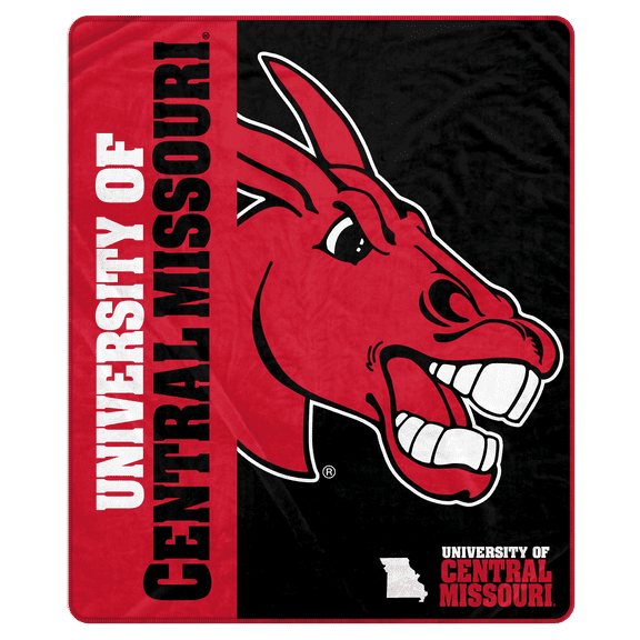 NCAA Central Missouri Mules 50x60 Inch Ultra Soft Tailgate Throw