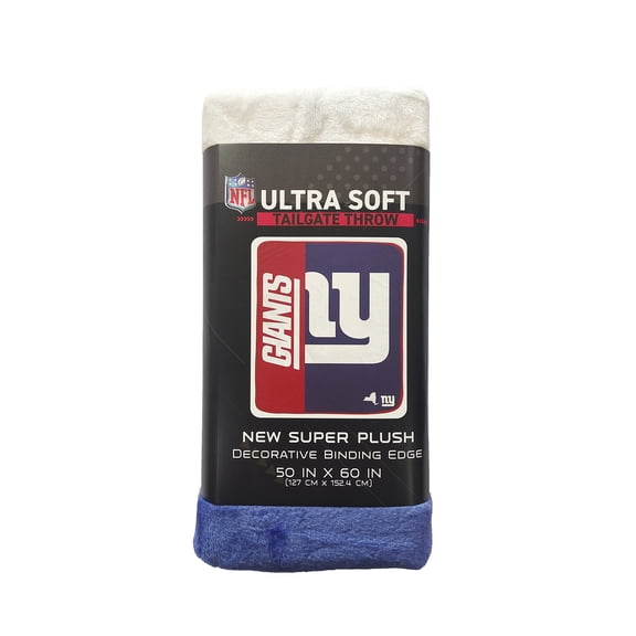 NFL New York Giants Endzone 50x60 Ultra Soft Tailgate Throw