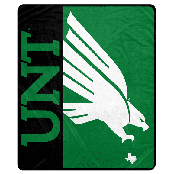 NCAA North Texas Mean Green 50x60 Inch Ultra Soft Tailgate Throw