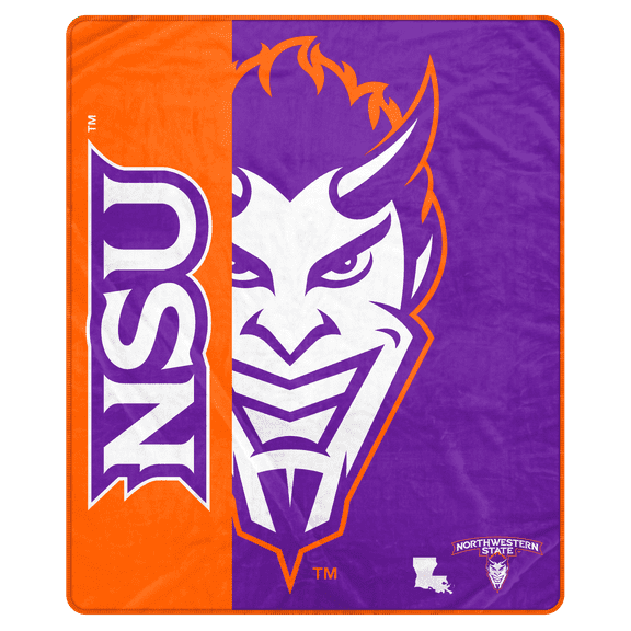 NCAA Northwestern State Demons 50x60 Inch Ultra Soft Tailgate Throw