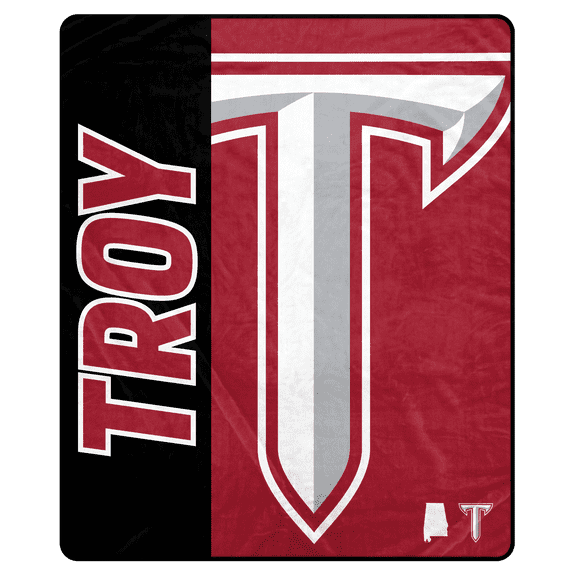 NCAA Troy University Trojans 50x60 Inch Ultra Soft Tailgate Throw