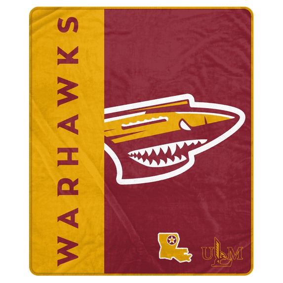 NCAA Louisiana Monroe War Hawks Endzone 50x60 Ultra Soft Tailgate Throw