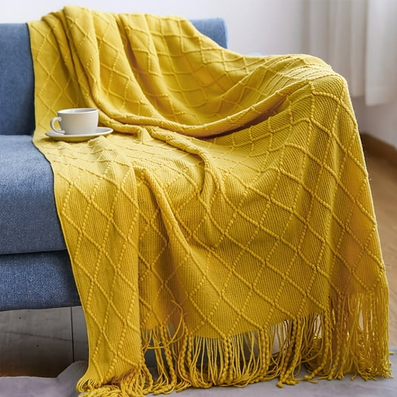 50x60 In Large Luxury Soft Chenille SUNYRISY Chunky Knit Blanket Throw, Machine Washable, Cozy Throw Bed Blanket For Couch, Sofa, Home Decor, Gift - Beige