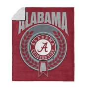 Alabama NCAA Apex Silk Touch Sherpa Throw 50x60 inches
