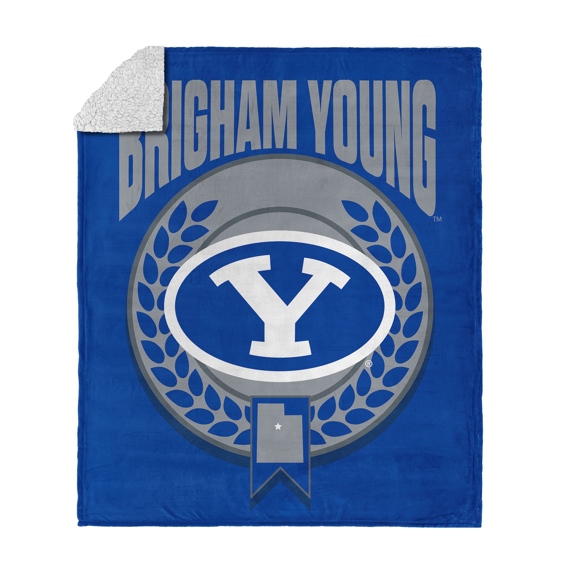BYU NCAA Apex Silk Touch Sherpa Throw 50x60 inches