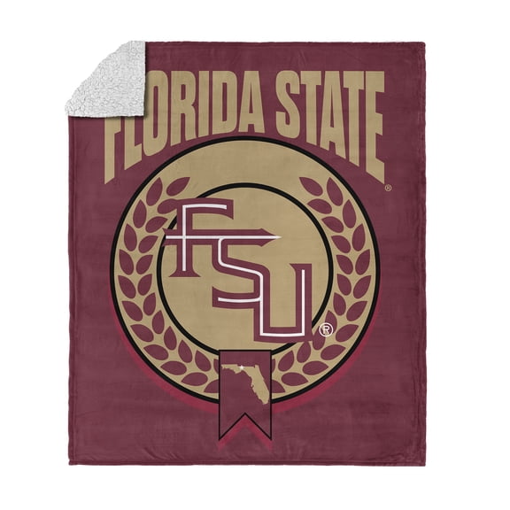 Florida State NCAA Apex Silk Touch Sherpa Throw 50x60 inches
