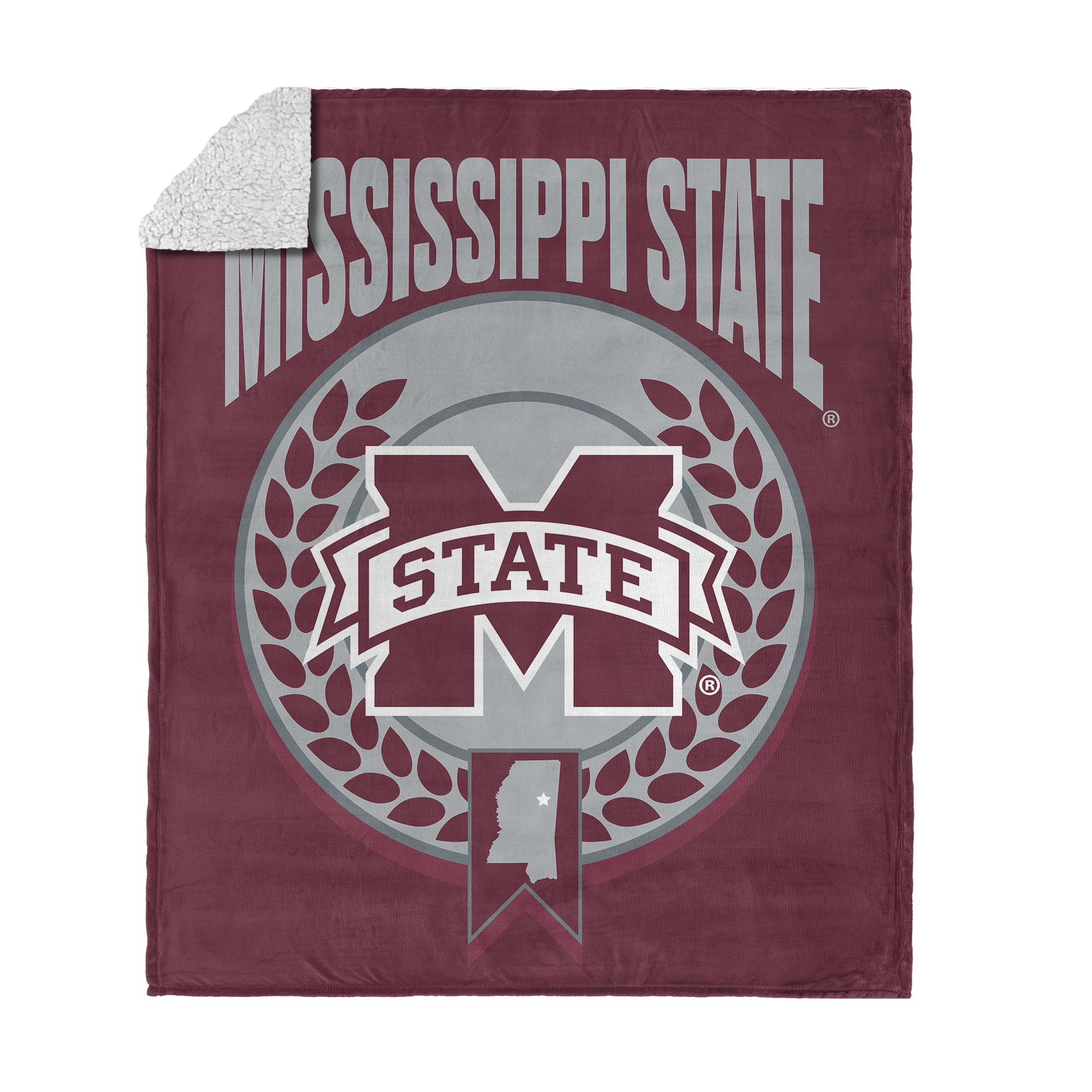 Mississippi State NCAA Apex Silk Touch Sherpa Throw 50x60 inches